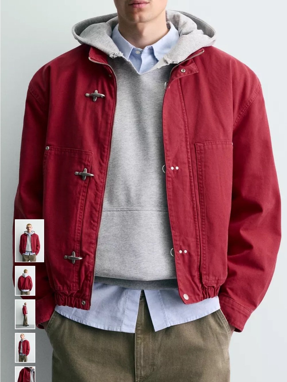Zara Unisex Jacket - Cropped Fit/Firemen Clasp - Picture 2 of 4